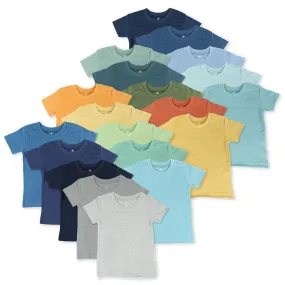 20-Pack Organic Cotton Short Sleeve T-Shirts Bundle