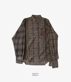 7 Cuts Flannel Shirt – Brown Over Dye