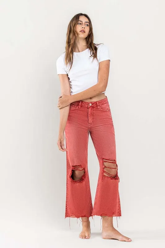 90s Vintage Crop Flare Vervet Jeans