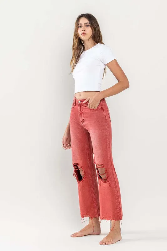 90s Vintage Crop Flare Vervet Jeans