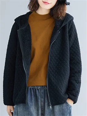 Autumn Winter Warm Hooded Female Jackets