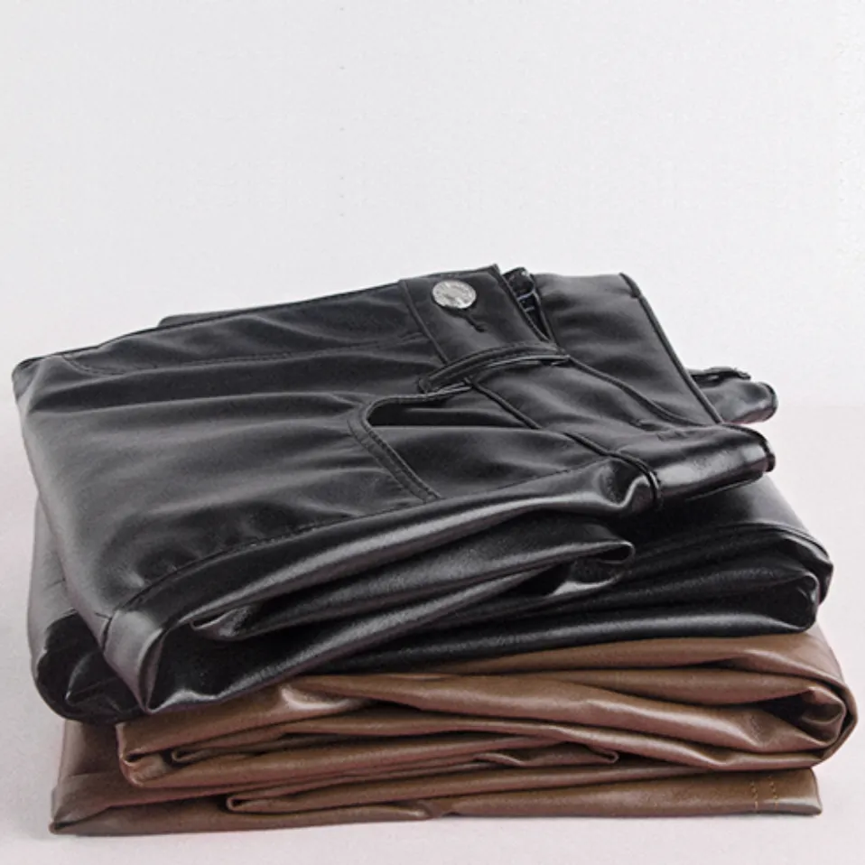 Basic Faux Leather Pants - Black or Brown