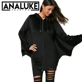 Bat Wing Hooded Sweatshirts Halloween Fashion