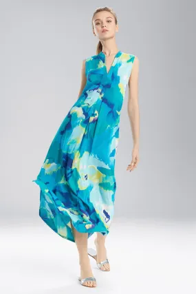 Blooming Mural Maxi Gown