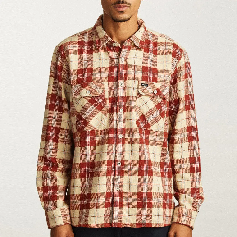 Brixton Archie Flannel Long Sleeve Shirt Brick