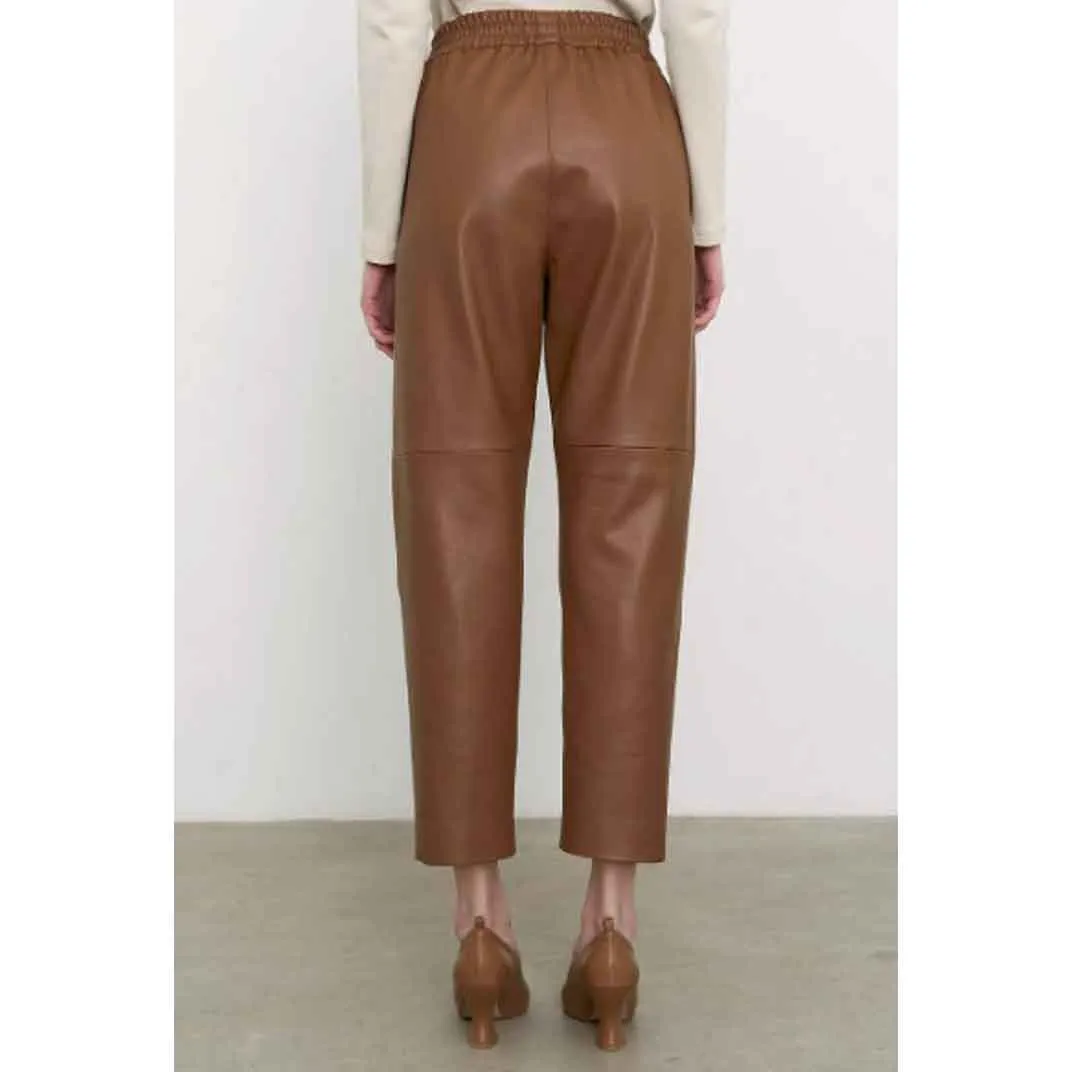 Brown Leather Trouser Women