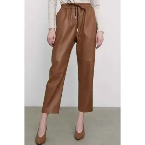 Brown Leather Trouser Women