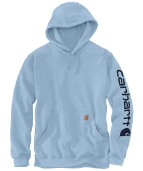 Carhartt Midweight Logo Hooded Sweatshirt - Fog Blue