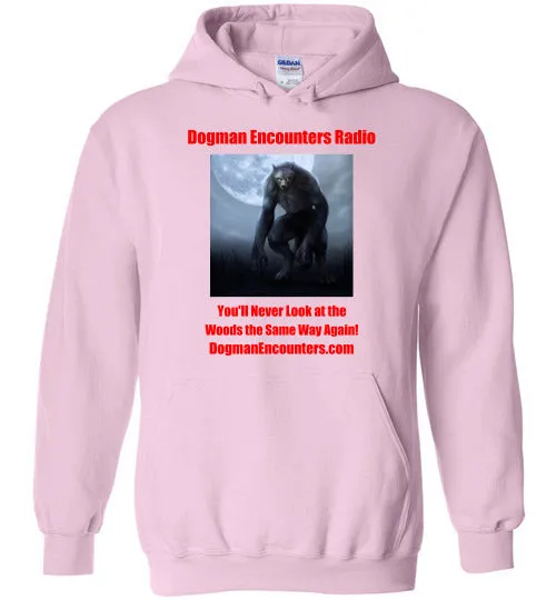 Dogman Encounters Nocturnal Collection Hooded Sweatshirt (red font)