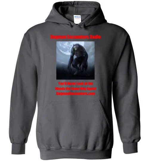 Dogman Encounters Nocturnal Collection Hooded Sweatshirt (red font)