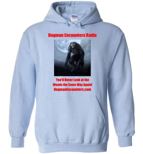 Dogman Encounters Nocturnal Collection Hooded Sweatshirt (red font)