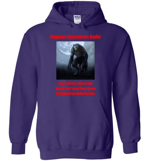 Dogman Encounters Nocturnal Collection Hooded Sweatshirt (red font)