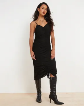 Dulcia Midi Dress in Black