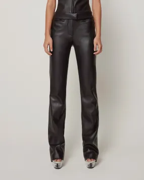 Faux Leather Trouser | Black