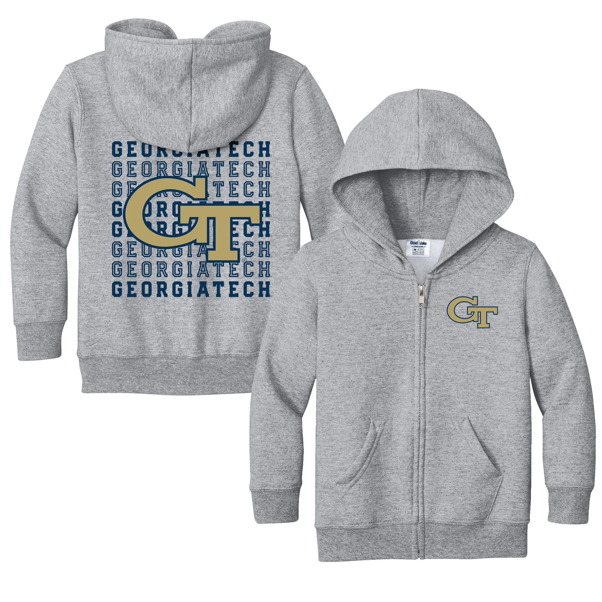 Georgia Tech Yellow Jackets Retro Toddler Full-Zip Sweatshirt