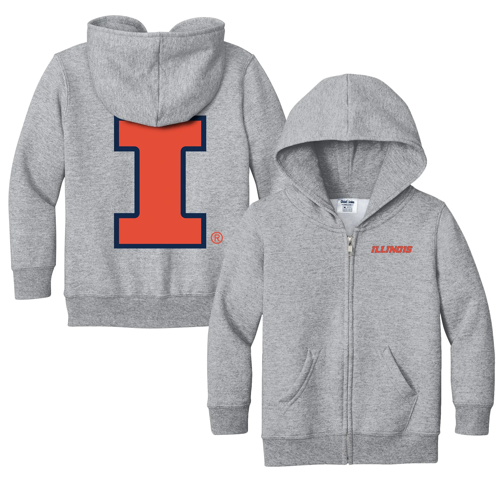 Illinois Fighting Illini Logo Toddler Full-Zip Sweatshirt