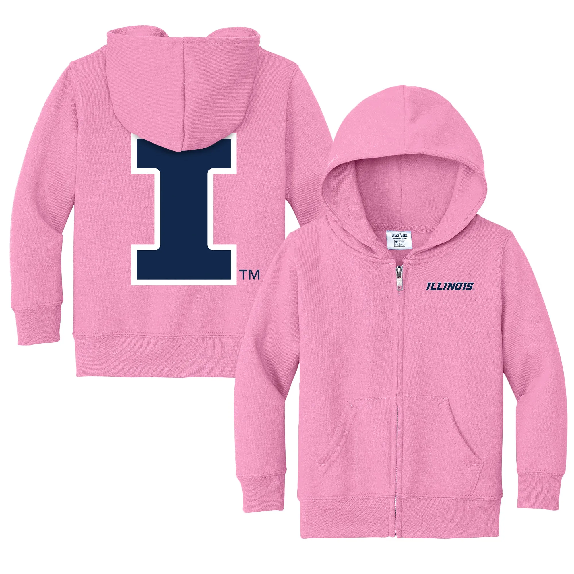 Illinois Fighting Illini Logo Toddler Full-Zip Sweatshirt