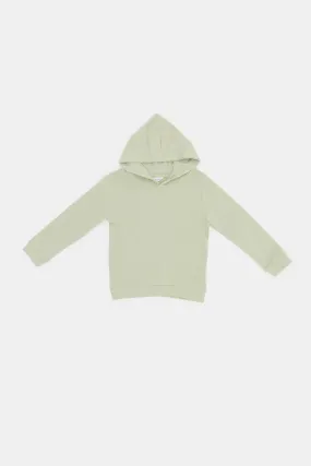 Infant Boys Green Hoody Sweatshirts