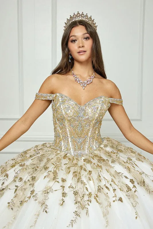 Ivory/Champagne Detachable Train With Stones and Gems Bodice