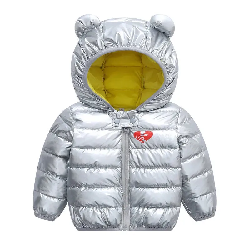 Kids Jackets Pants Sets 2pcs Winter Fall Boys Hooded Coat Warm Pants Girls Jacket Toddler Infant Clothes Suit