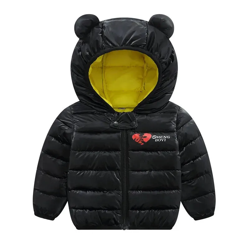 Kids Jackets Pants Sets 2pcs Winter Fall Boys Hooded Coat Warm Pants Girls Jacket Toddler Infant Clothes Suit