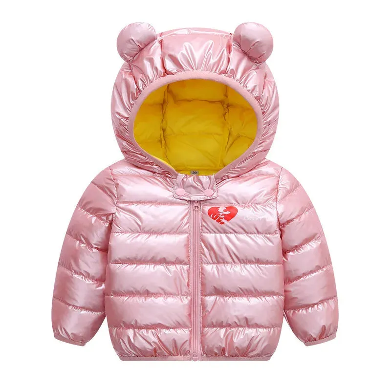 Kids Jackets Pants Sets 2pcs Winter Fall Boys Hooded Coat Warm Pants Girls Jacket Toddler Infant Clothes Suit