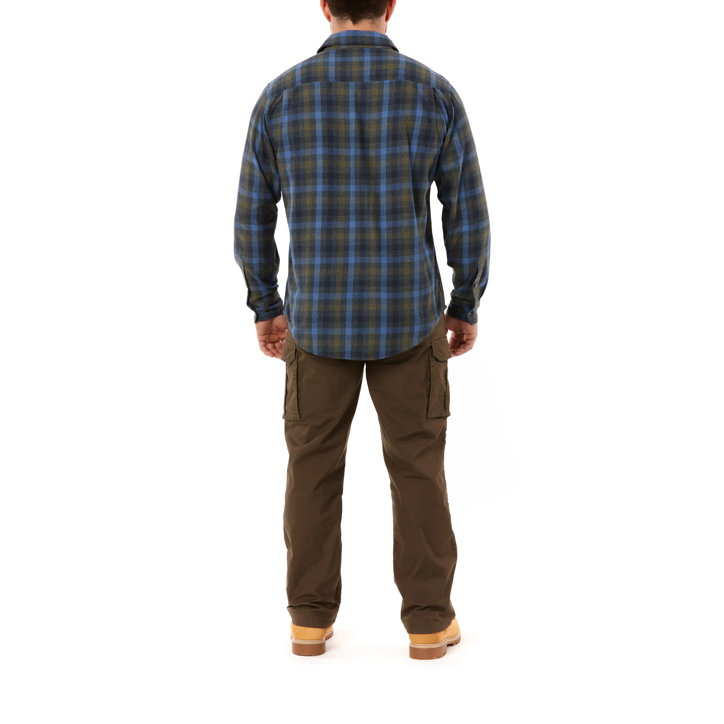 LONG SLEEVE 2-POCKET PLAID FLANNEL SHIRT WITH PEN-SLOT