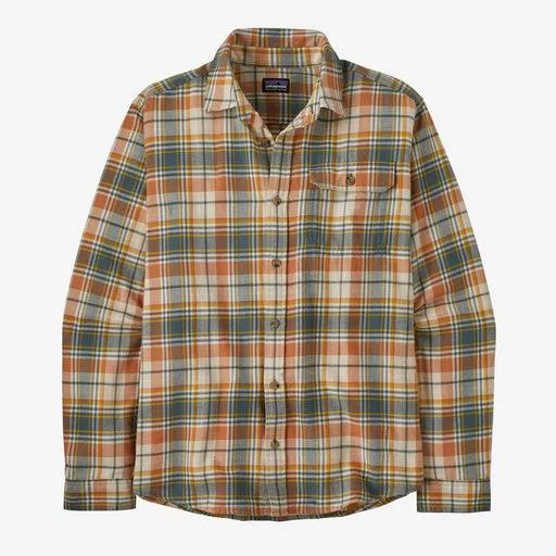 Mens Long-Sleeved Lightweight Fjord Flannel Shirt - Sale