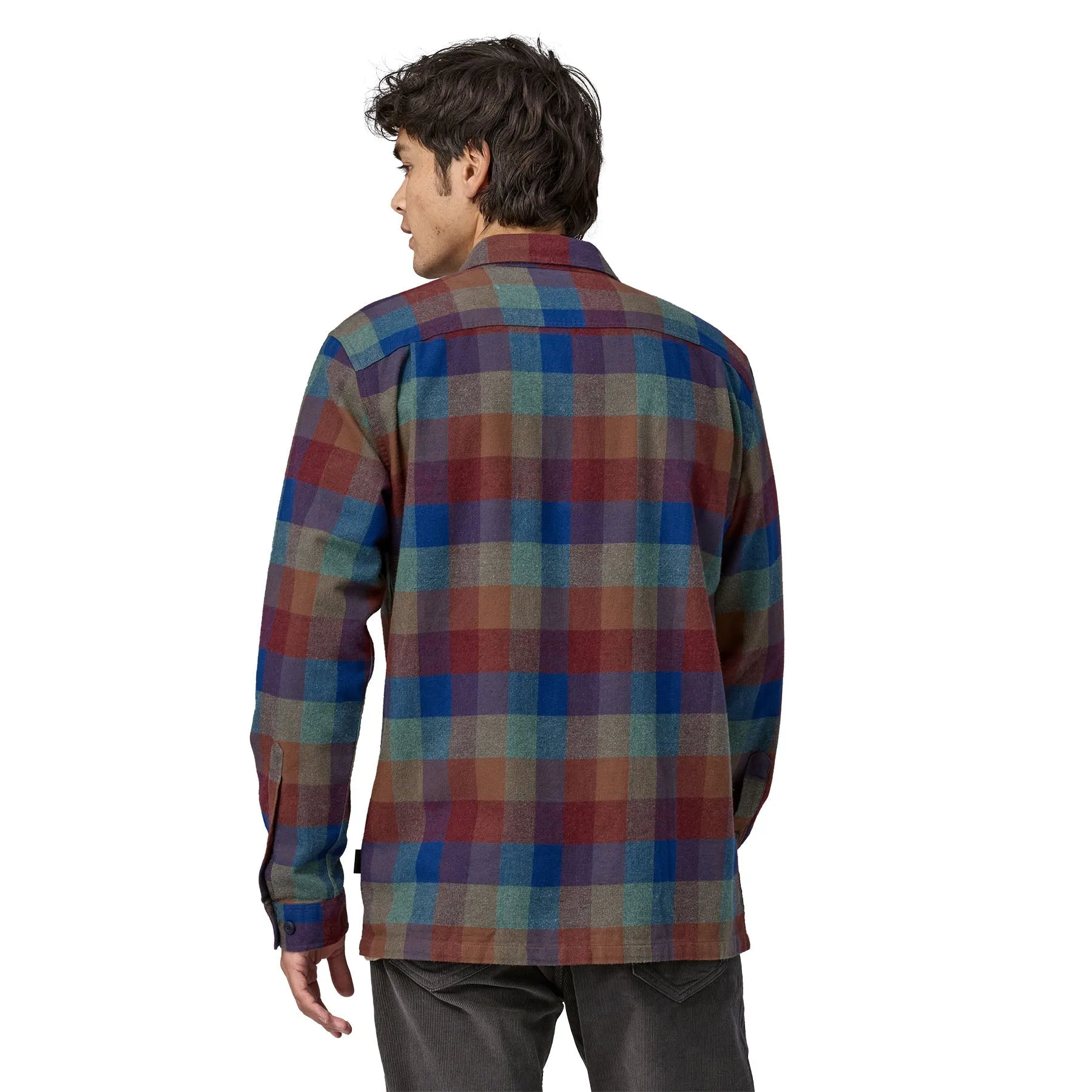 Mens Long-Sleeved Organic Cotton Midweight Fjord Flannel Shirt - Sale