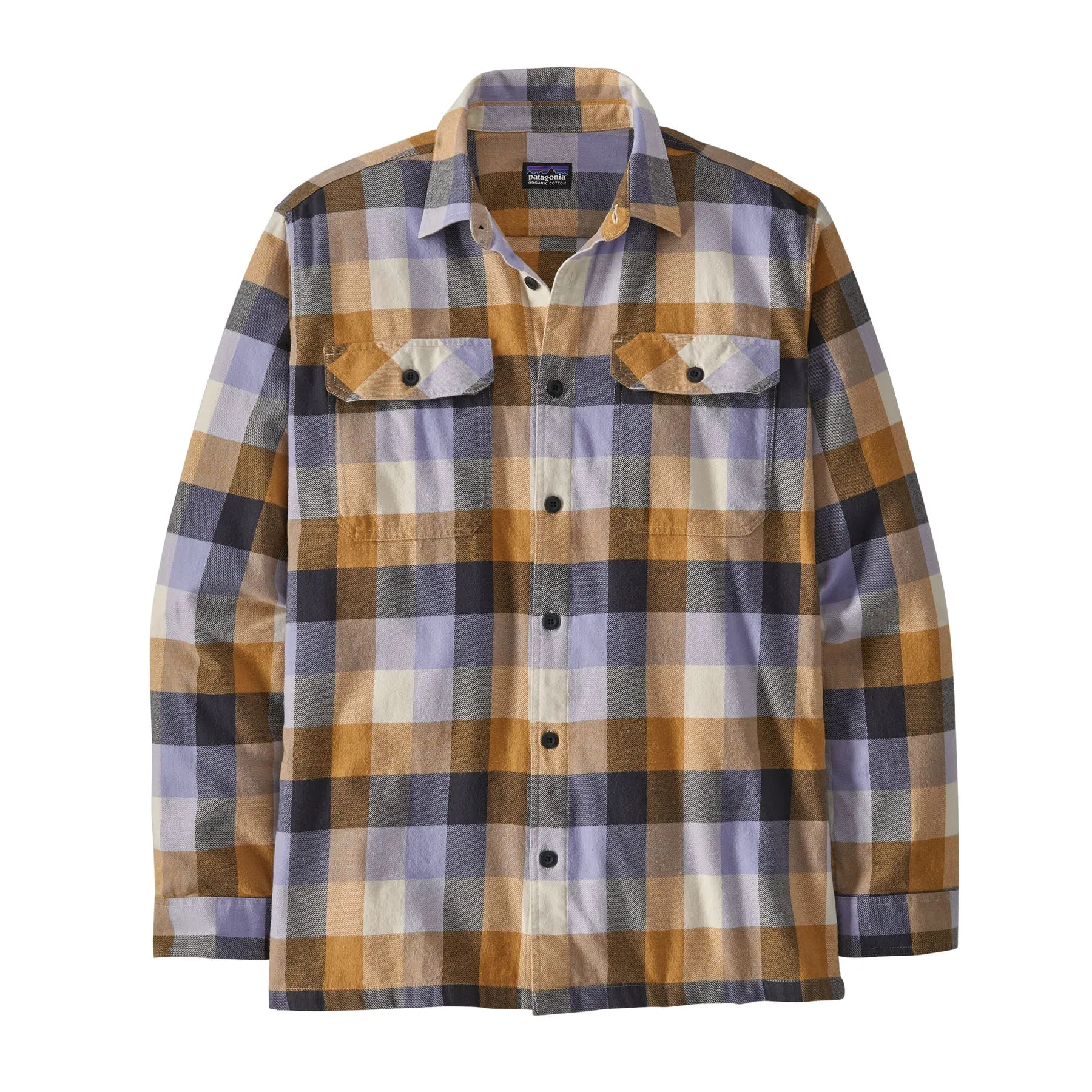 Mens Long-Sleeved Organic Cotton Midweight Fjord Flannel Shirt - Sale