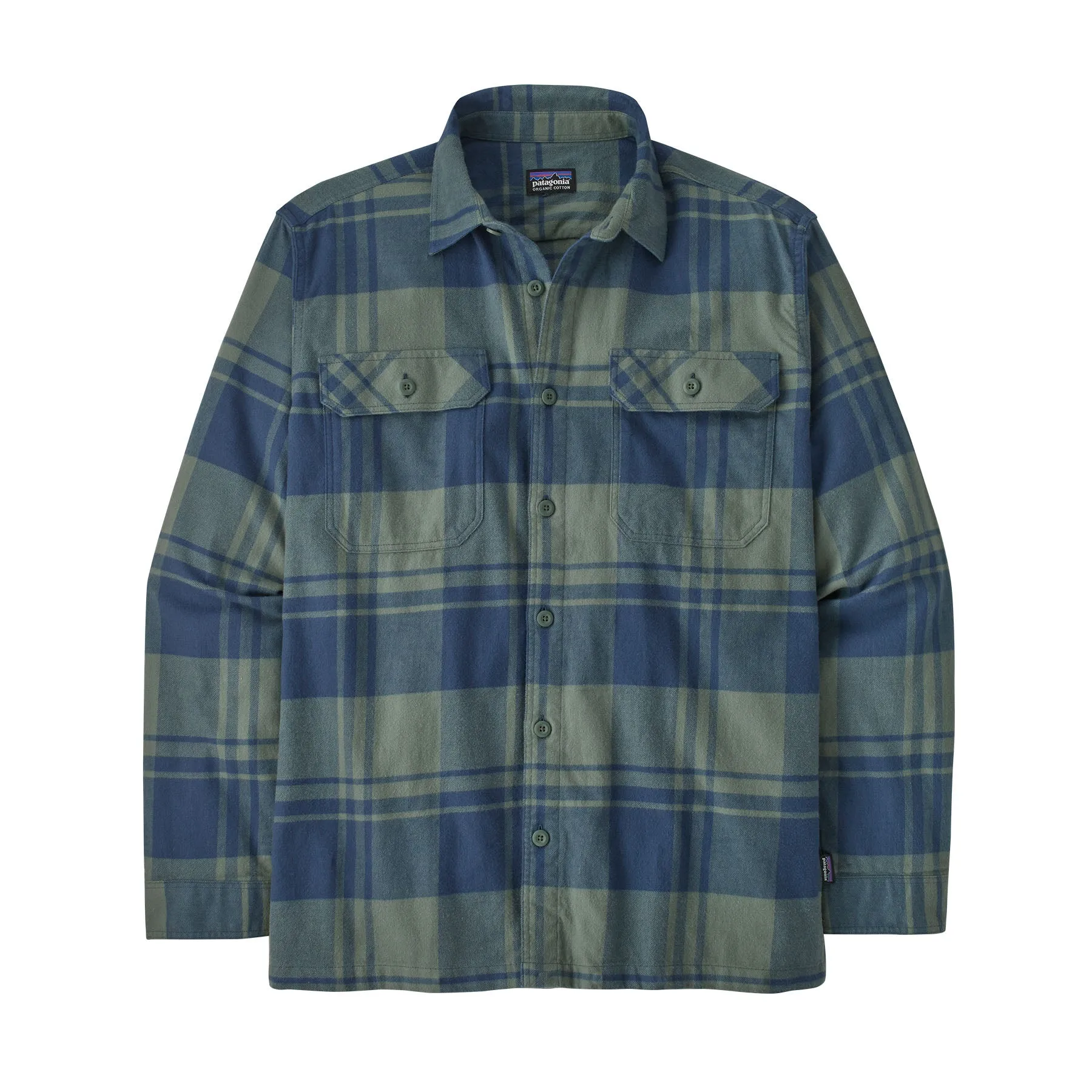 Mens Long-Sleeved Organic Cotton Midweight Fjord Flannel Shirt - Sale