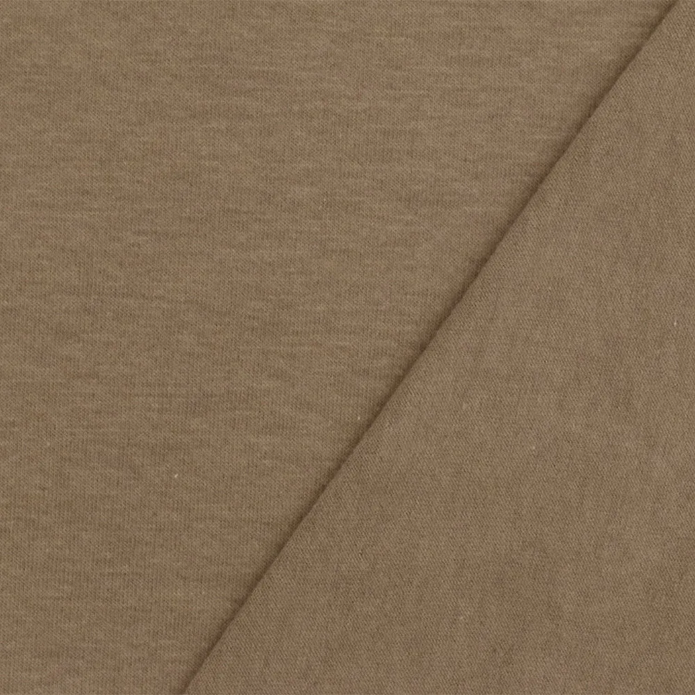 Mocha Brown Solid Stretch Cotton Jersey Knit Fabric