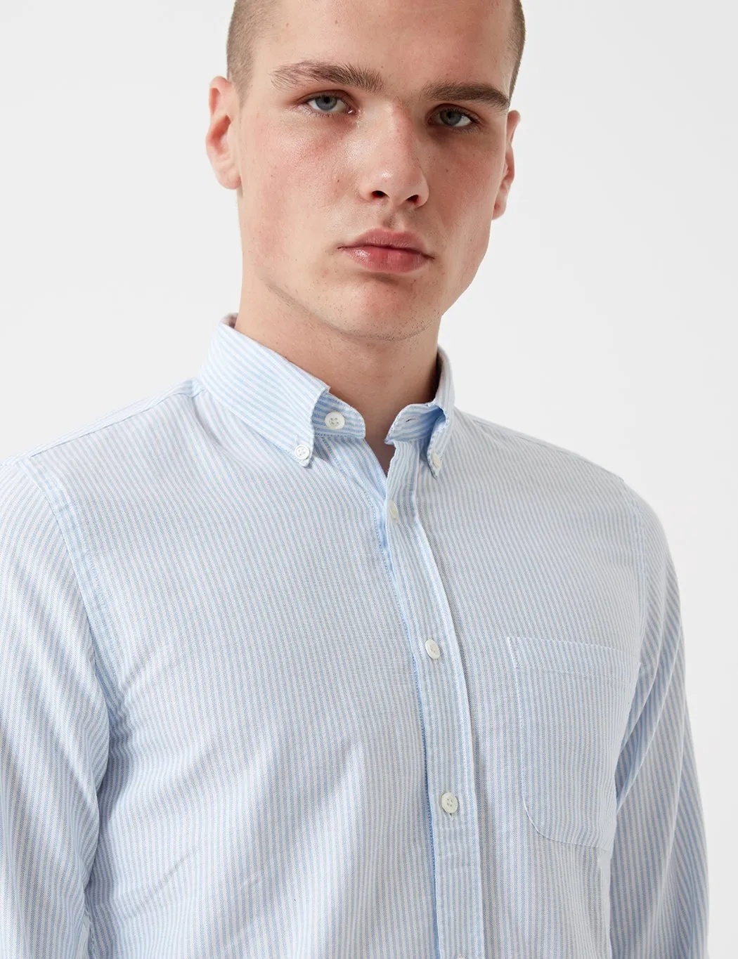 Portuguese Flannel Belavista Stripe Shirt - Blue