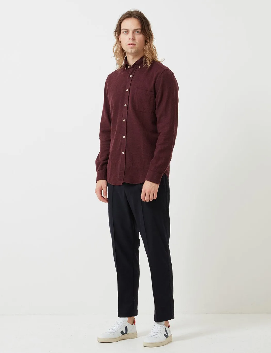 Portuguese Flannel Teca Shirt - Bordaeux