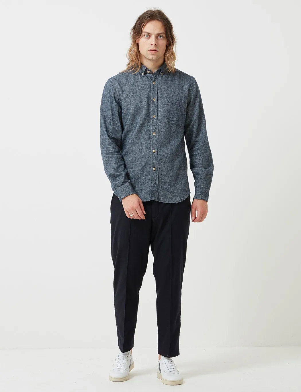 Portuguese Flannel Teca Shirt - Grayed Blue