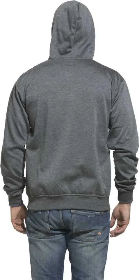 Prokick Men's Cotton Hooded Sweatshirt, Dark Grey