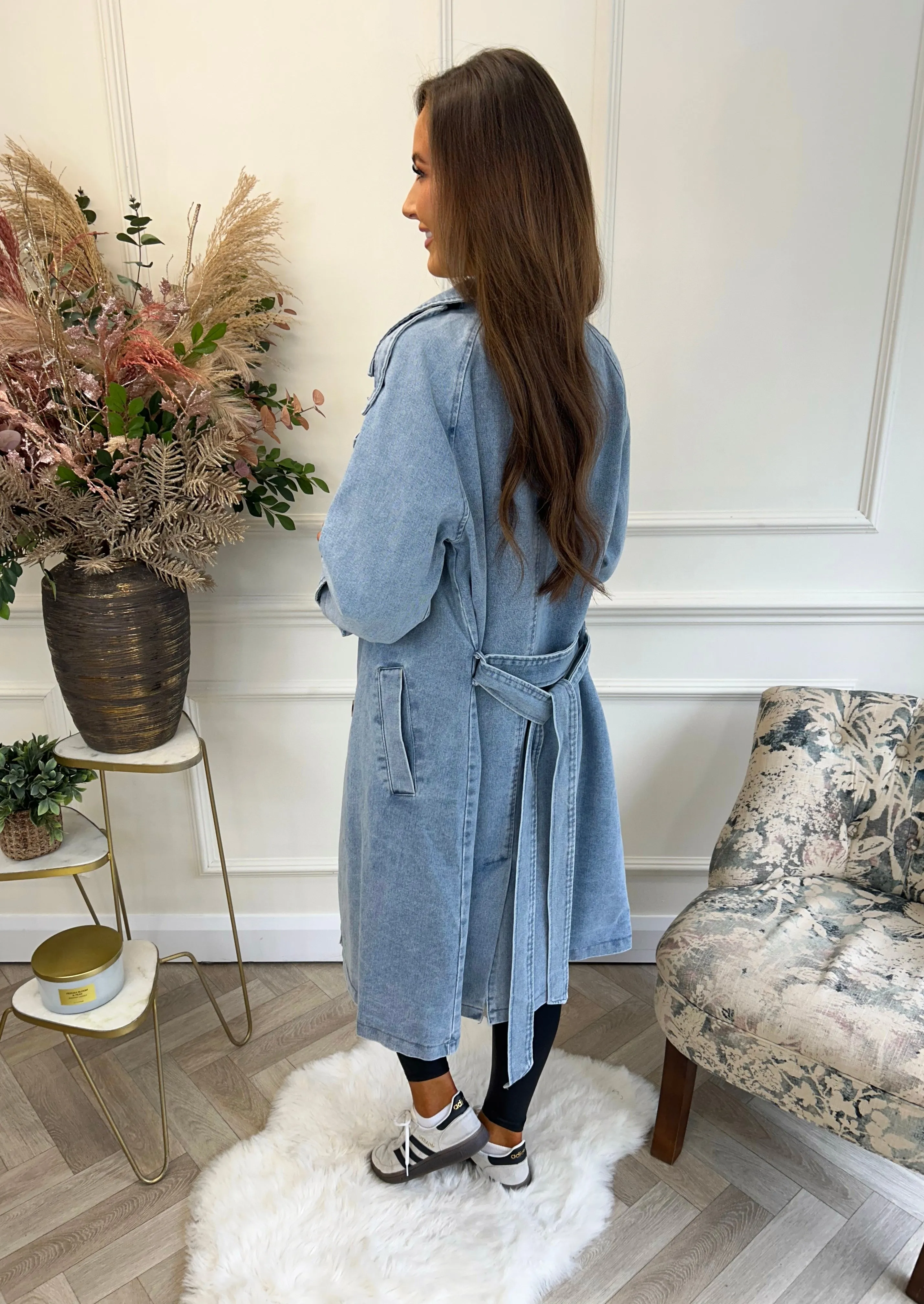 Raye Denim Trench Coat