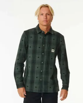 Rip Curl Quality Surf Products Mens Flannel Shirt Washed Green