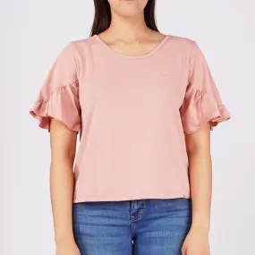 RRJ Ladies Basic Tees Boxy Fitting CVC Jersey Fabric 151562-U (Pink)