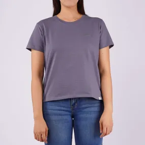 RRJ Ladies Basic Tees Boxy Fitting Missed Lycra Fabric 154119 (Gray)