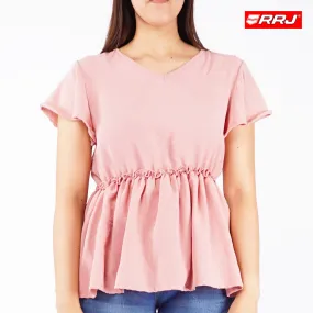 RRJ Ladies Basic Tees Boxy Fitting Special Fabric 160199-U (Pink)