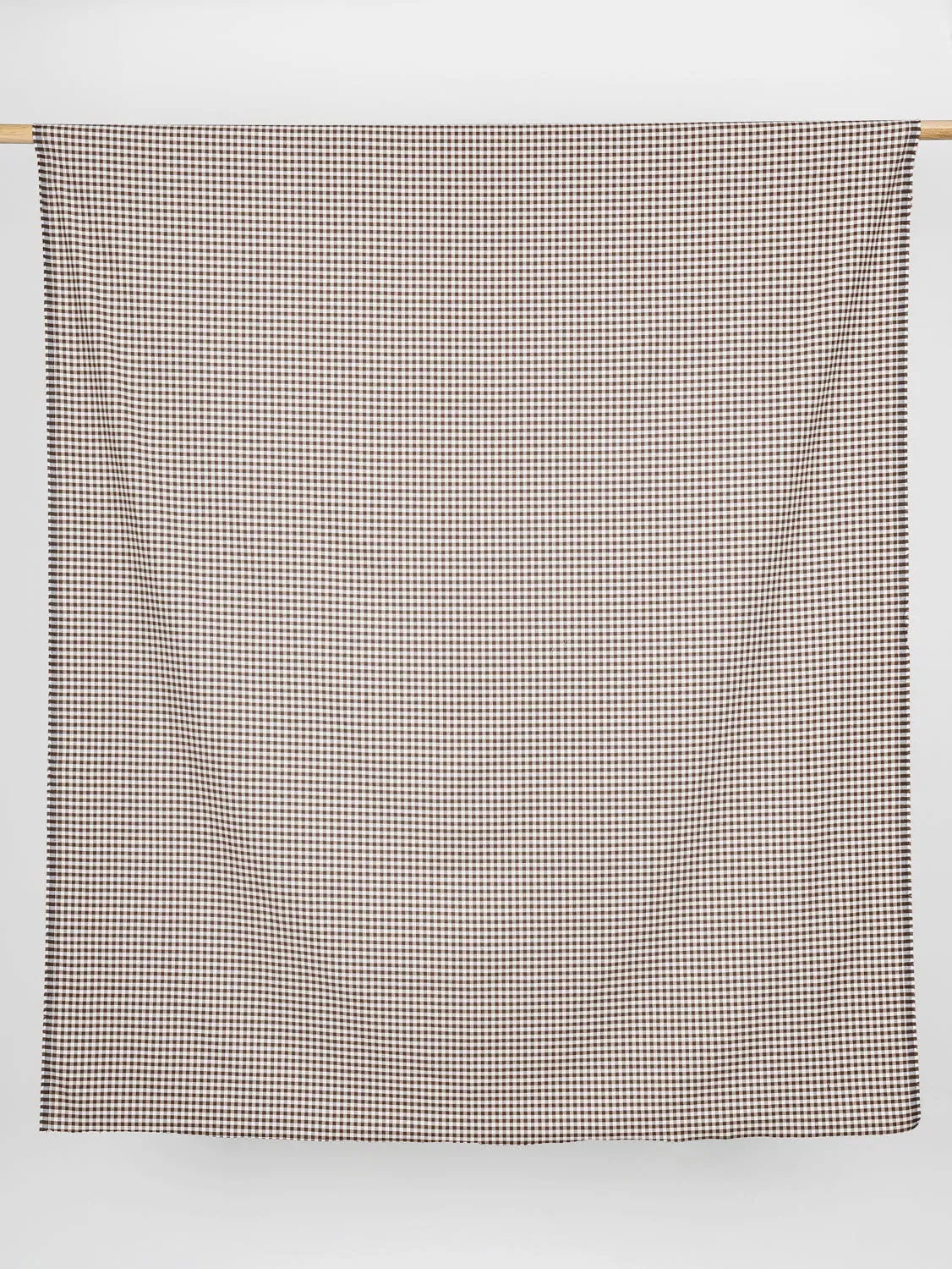 Shepherd Check Organic Cotton Flannel Twill - Brown   Cream - Swatch