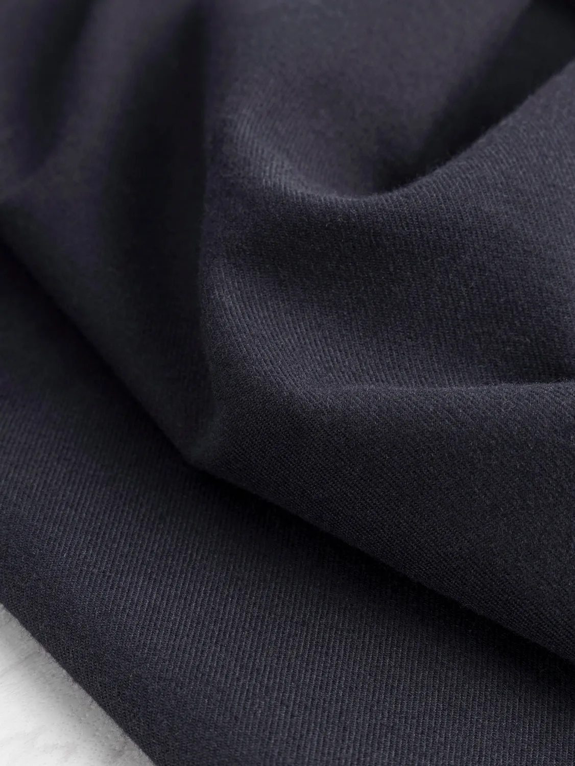 Solid Cotton Flannel Twill - Navy