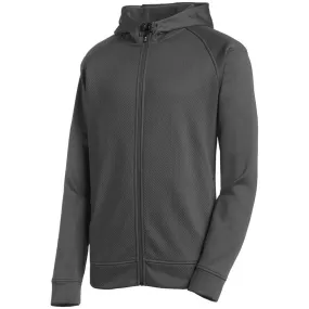 Sport-Tek Men's Iron Grey Rival Tech Fleece Full-Zip Hooded Jacket