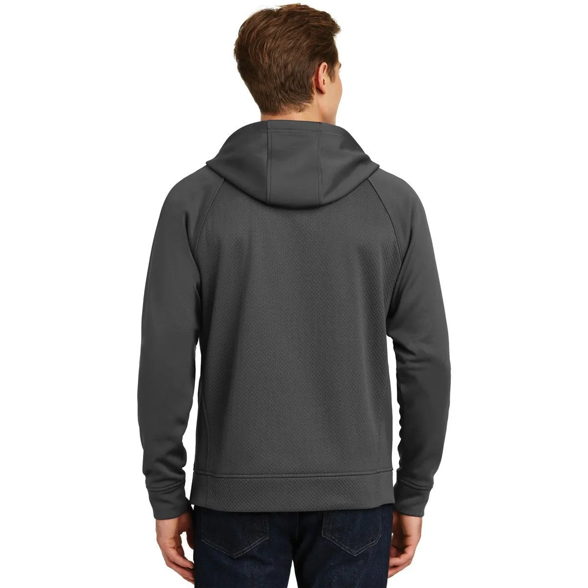 Sport-Tek Men's Iron Grey Rival Tech Fleece Full-Zip Hooded Jacket