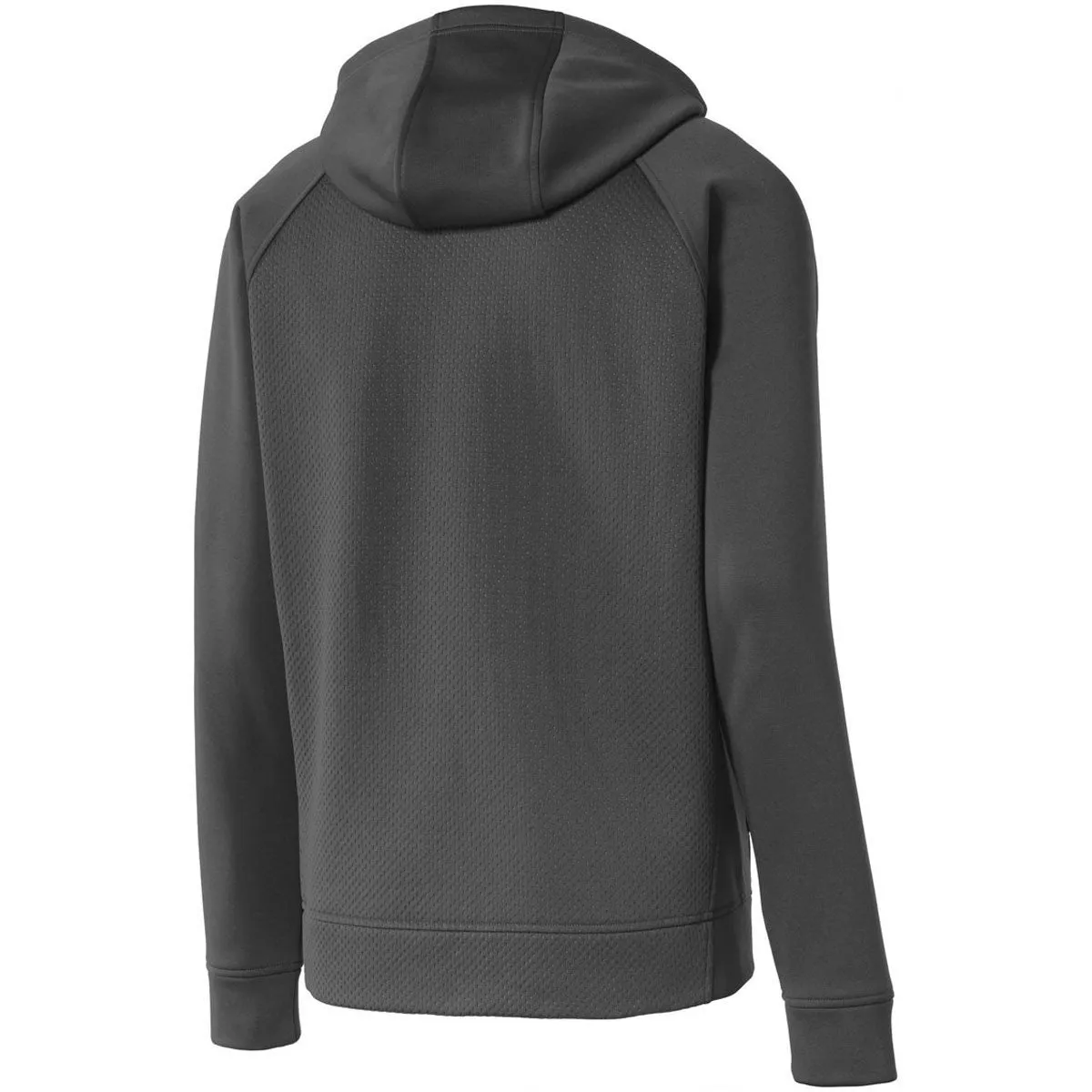 Sport-Tek Men's Iron Grey Rival Tech Fleece Full-Zip Hooded Jacket