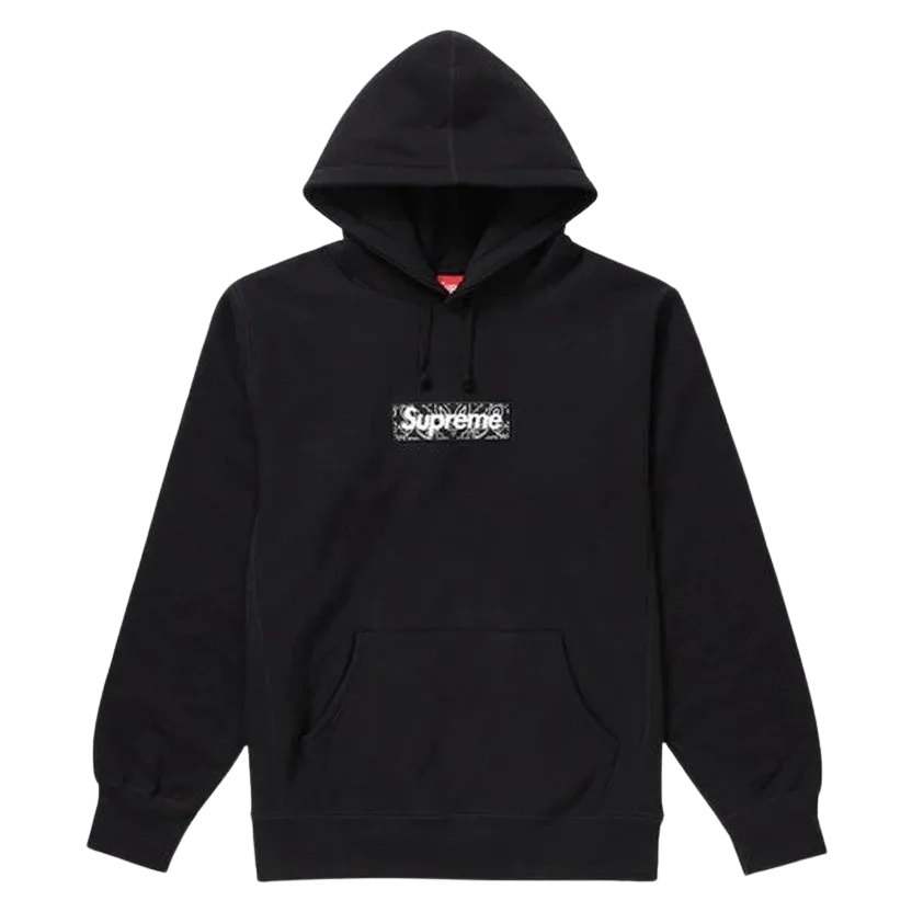 Supreme Bandana Box Logo Hooded Sweatshirt Black (SS21)