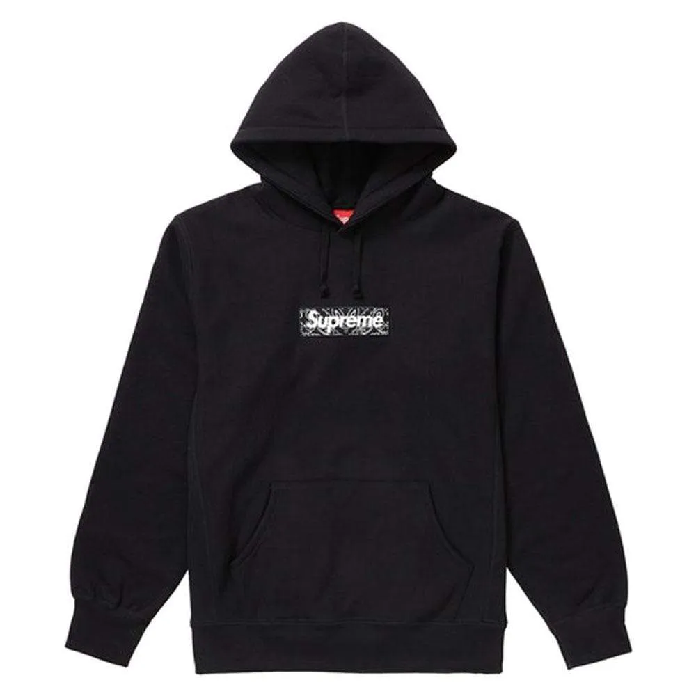 Supreme Bandana Box Logo Hooded Sweatshirt Black (SS21)