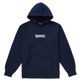 Supreme Bandana Box Logo Hooded Sweatshirt Navy