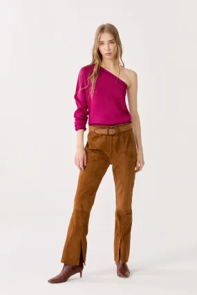 Tori Suede Pants - Tan